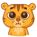 Sticker from the "Grumpy tiger" sticker pack