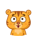 Sticker from the "Grumpy tiger" sticker pack