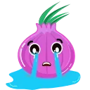 Sticker from the "Onion Crying" sticker pack