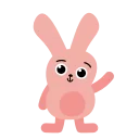 Sticker from the "Pink Rabbit" sticker pack