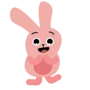 Sticker from the "Pink Rabbit" sticker pack