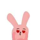 Sticker from the "Pink Rabbit" sticker pack