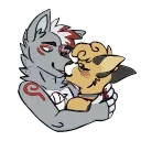 Sticker from the "Wolfy Animated" sticker pack