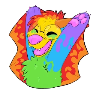 Telegram sticker pack "Rainbow Batman"