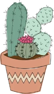 Telegram sticker pack "Green Cactus"