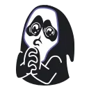 Sticker from the "Animated Scream" sticker pack