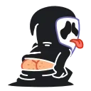 Sticker from the "Animated Scream" sticker pack