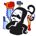 Sticker from the "Animated Scream" sticker pack