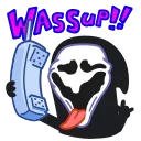 Sticker from the "Animated Scream" sticker pack