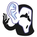 Sticker from the "Animated Scream" sticker pack