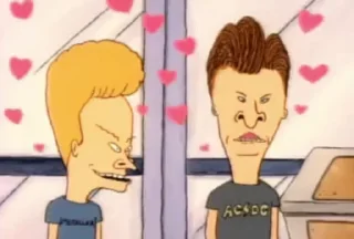 Sticker from the "Beavis and Butthead" sticker pack