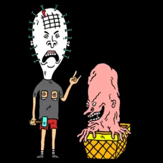 Sticker from the "Beavis and Butthead" sticker pack