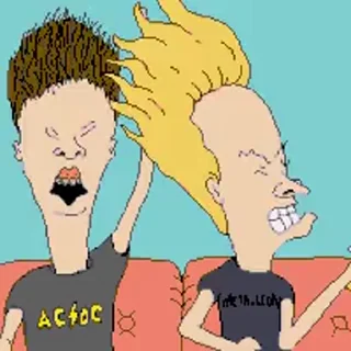 Sticker from the "Beavis and Butthead" sticker pack