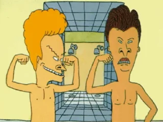 Sticker from the "Beavis and Butthead" sticker pack