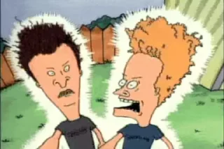 Sticker from the "Beavis and Butthead" sticker pack