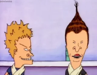 Sticker from the "Beavis and Butthead" sticker pack