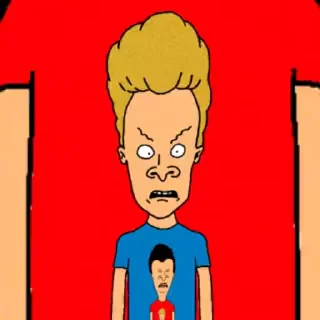 Sticker from the "Beavis and Butthead" sticker pack