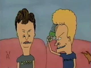 Sticker from the "Beavis and Butthead" sticker pack