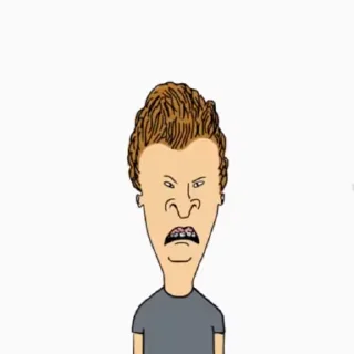 Sticker from the "Beavis and Butthead" sticker pack