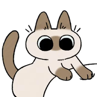 Sticker from the "Siamese Cat Live" sticker pack