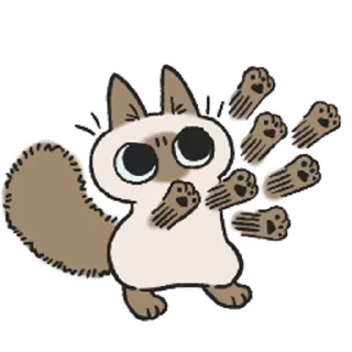 Sticker from the "Siamese Cat Live" sticker pack