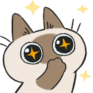 Sticker from the "Siamese Cat Live" sticker pack