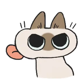 Sticker from the "Siamese Cat Live" sticker pack