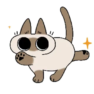 Sticker from the "Siamese Cat Live" sticker pack