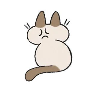 Sticker from the "Siamese Cat Live" sticker pack