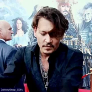 Sticker from the "Johnny Depp" sticker pack