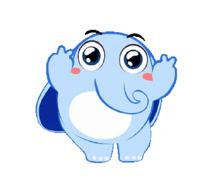 Sticker from the "Little Blue Elephant" sticker pack