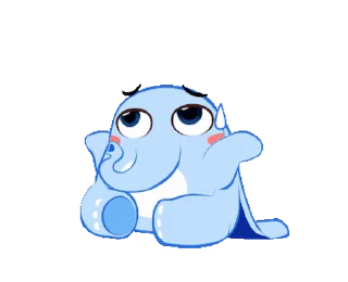 Sticker from the "Little Blue Elephant" sticker pack