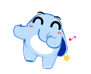 Sticker from the "Little Blue Elephant" sticker pack