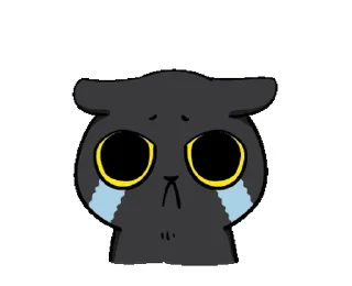 Sticker from the "Black Cat Misty" sticker pack