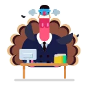 Sticker from the "Office Turkey" sticker pack